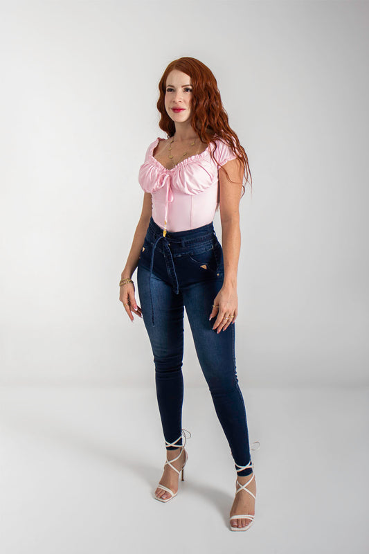 Jeans colombianos skinny cinto denim