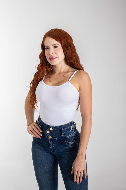 Jeans colombianos tiro alto 3 botones