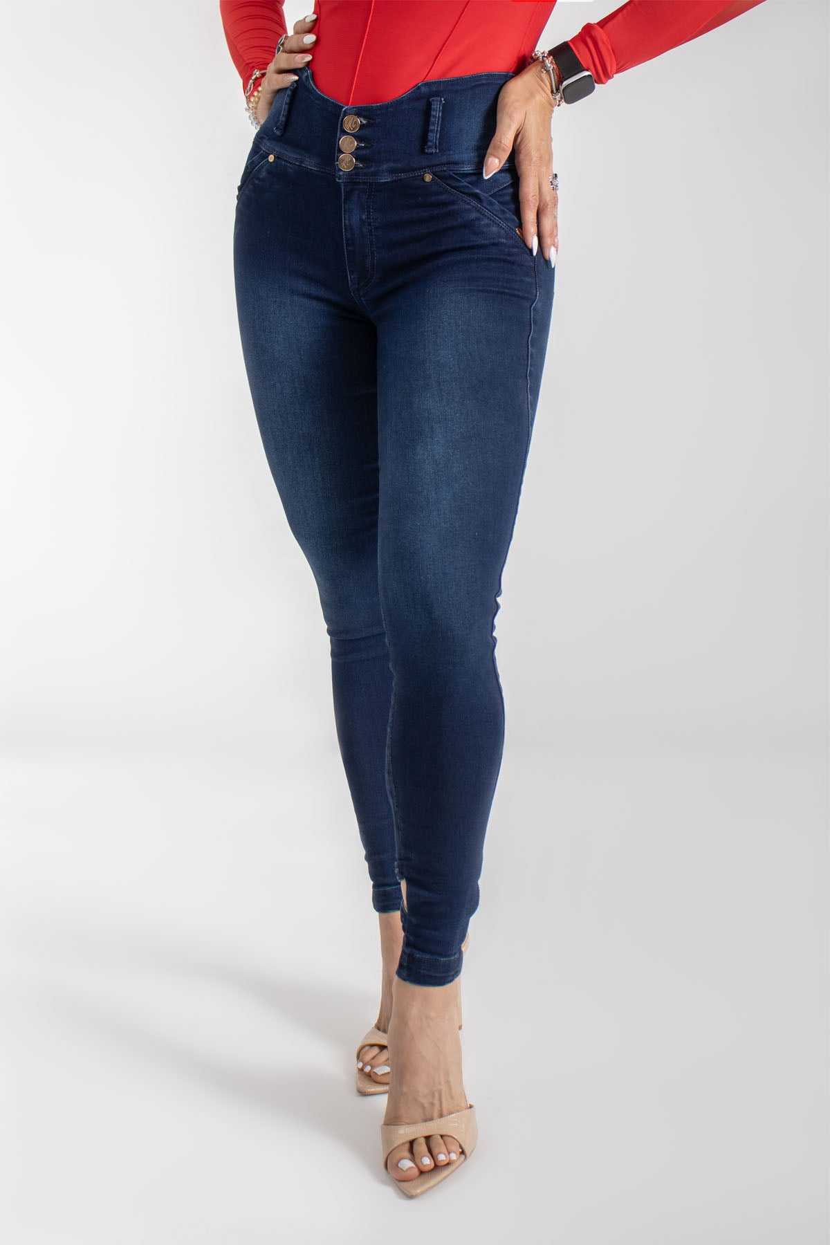 Jeans colombianos pretina ancha