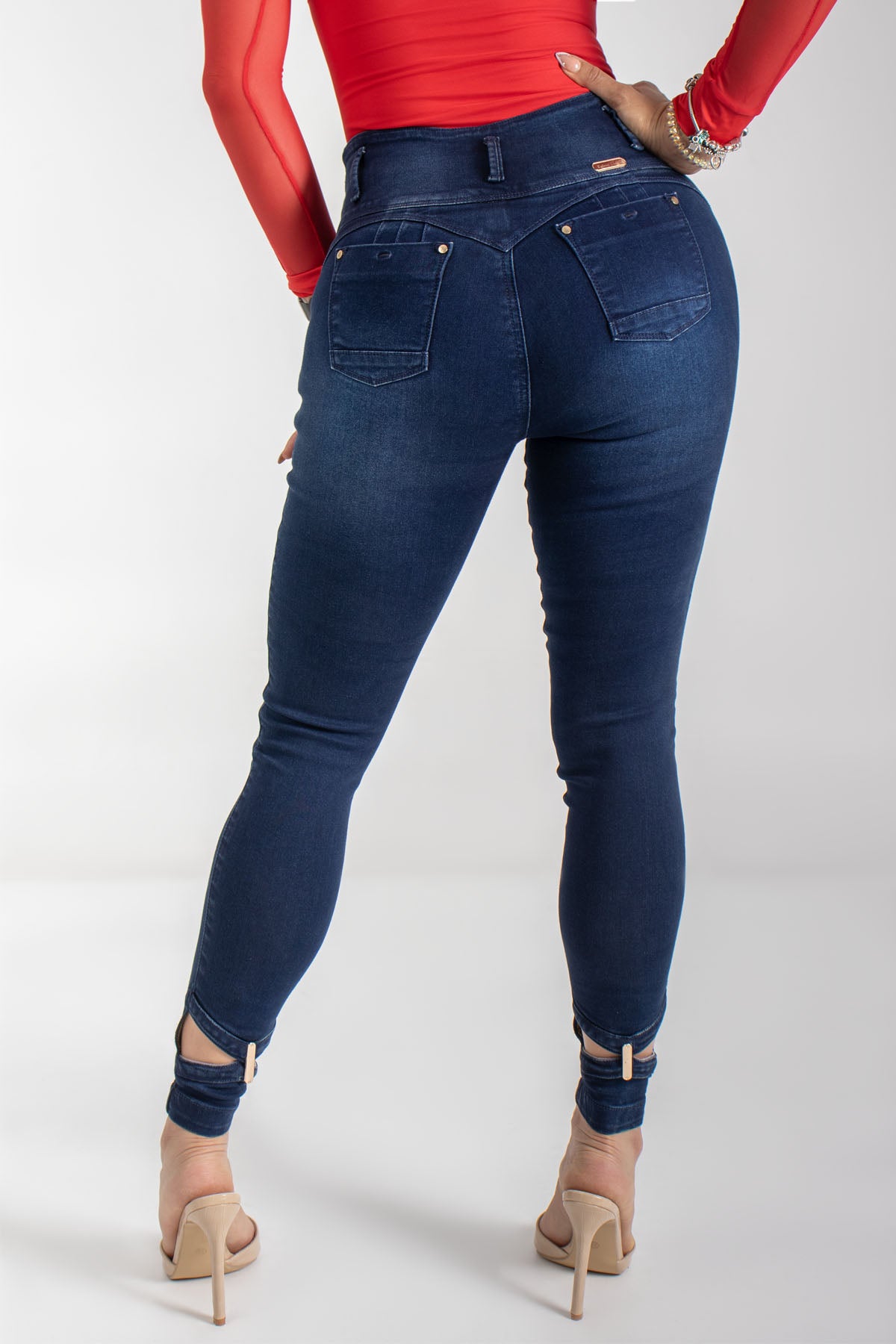 Jeans colombianos pretina ancha