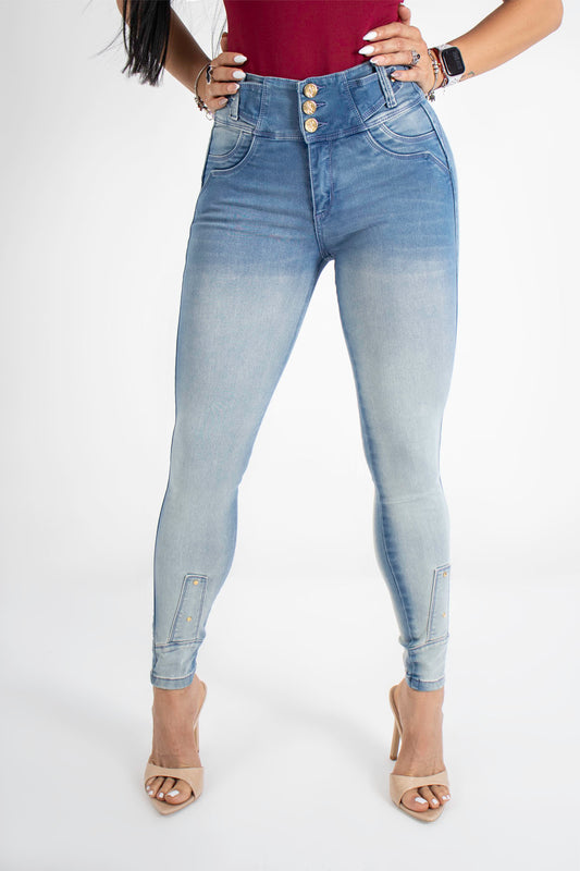 Jeans colombianos skinny deslavados